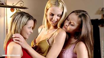 Blonde lesbians Zoe Aneta and Mya engage in hot threesome action by Sapphic Erot
